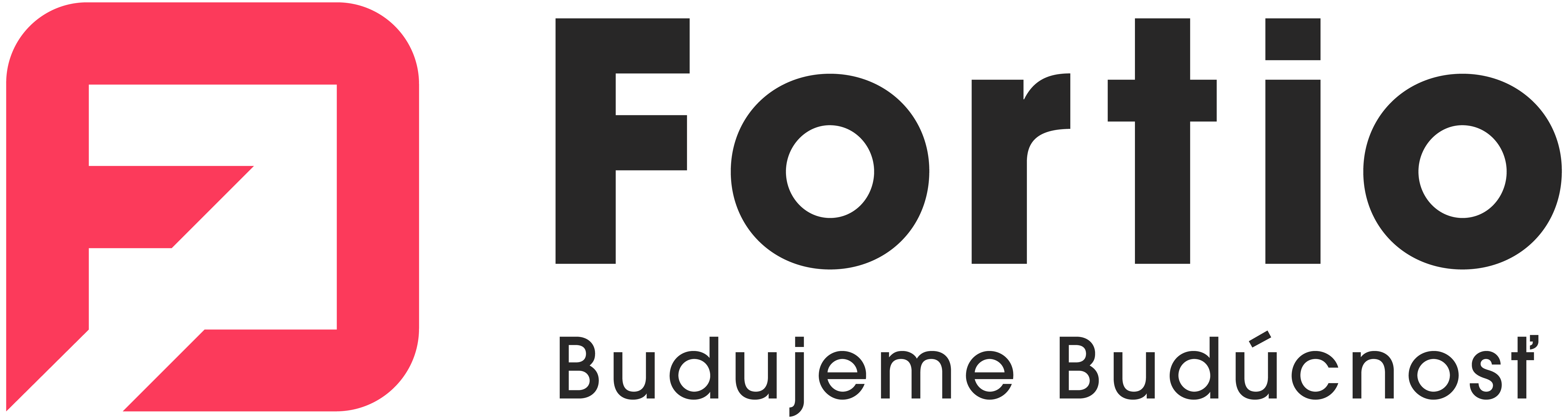 Fortio logo primarna verzia so sloganom - SK